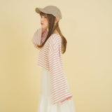 【10/23 10:59までの特別価格】ワイドスリーブボーダーロンT