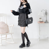 【10/23 10:59までの特別価格】サイドフリルレースアップタイトスカート