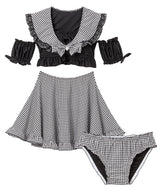 【10/23 10:59までの特別価格】ハートくりぬきフリルセーラー水着
