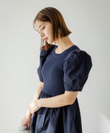 【10/23 10:59までの特別価格】ボリュームスリーブドッキングワンピース【ニット】