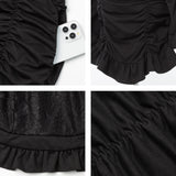 【10/23 10:59までの特別価格】ハートスタッズギャザー裏毛ワンピース