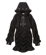 【10/23 10:59までの特別価格】ハートスタッズギャザー裏毛ワンピース