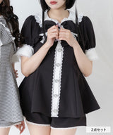 【10/23 10:59までの特別価格】ボレロレイヤード風フリルセットアップ