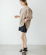 【10/23 10:59までの特別価格】バルーン袖トップス&ハーフパンツ/ラッシュガードセット