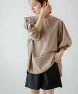 【10/23 10:59までの特別価格】バルーン袖トップス&ハーフパンツ/ラッシュガードセット