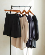 【10/23 10:59までの特別価格】バルーン袖トップス&ハーフパンツ/ラッシュガードセット