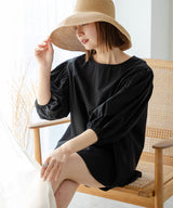 【10/23 10:59までの特別価格】バルーン袖トップス&ハーフパンツ/ラッシュガードセット