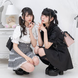 袖ハートレースヨークブラウス