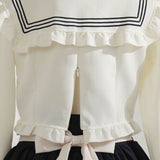 セーラーカラーブラウス学生服風セットアップ3点セット
