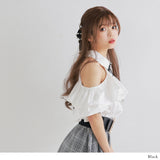 ティアードシフォンパールヘアクリップ