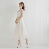 ティアードシフォンパールヘアクリップ