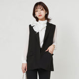 上品ボウタイリボン取り外し可/袖シアーブラウス【M/L/LL/3L】【大きいサイズ有】