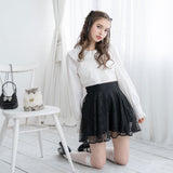 【10/23 10:59までの特別価格】レースフレアミニスカート