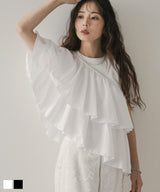【10/23 10:59までの特別価格】アシンメトリーフリルTシャツ