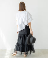 【10/23 10:59までの特別価格】アシンメトリーフリルTシャツ