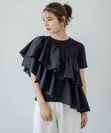 【10/23 10:59までの特別価格】アシンメトリーフリルTシャツ