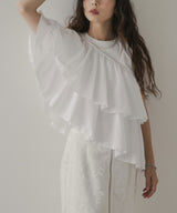 【10/23 10:59までの特別価格】アシンメトリーフリルTシャツ
