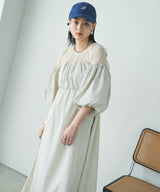 タフタ×チュールドッキングワンピース