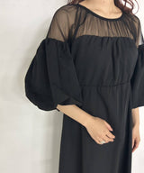 タフタ×チュールドッキングワンピース