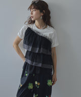 【10/23 10:59までの特別価格】ボリュームラッフルTシャツ