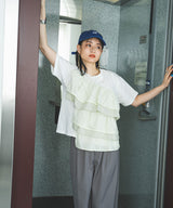 【10/23 10:59までの特別価格】ボリュームラッフルTシャツ