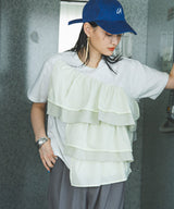 【10/23 10:59までの特別価格】ボリュームラッフルTシャツ
