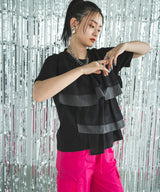 【10/23 10:59までの特別価格】ボリュームラッフルTシャツ