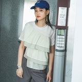 【10/23 10:59までの特別価格】ボリュームラッフルTシャツ
