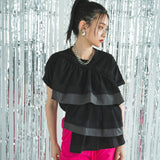 【10/23 10:59までの特別価格】ボリュームラッフルTシャツ