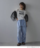 デザインプリントチュールスリーブTシャツ