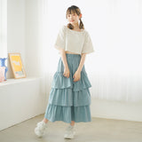 【10/23 10:59までの特別価格】ティアードフリルスカート