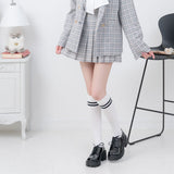 【メール便】ライン入りハイソックス