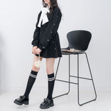 【メール便】ライン入りハイソックス