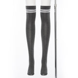【10/23 10:59までの特別価格】【メール便】ライン入りニーハイソックス