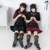 【10/23 10:59までの特別価格】レースフリル切替フレアスカート