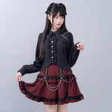 【10/23 10:59までの特別価格】スタッズレースブレードチェーンスカート
