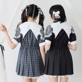 【10/23 10:59までの特別価格】デビル襟クロスフリルワンピース