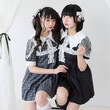 【10/23 10:59までの特別価格】デビル襟クロスフリルワンピース
