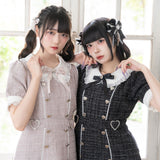 【10/23 10:59までの特別価格】キラキラハートキルティングサマーツイードワンピース
