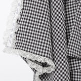 【10/23 10:59までの特別価格】ビジューリボンレースチェック浴衣