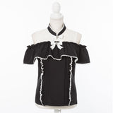 【10/23 10:59までの特別価格】ラッフルオフショルブラウス