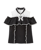【10/23 10:59までの特別価格】ラッフルオフショルブラウス