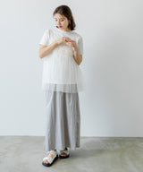 【10/23 10:59までの特別価格】チュールフリルドッキングTシャツ