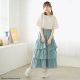 【10/23 10:59までの特別価格】【メール便】クロップドロゴ刺繍Tシャツ