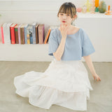 【10/23 10:59までの特別価格】【メール便】クロップドロゴ刺繍Tシャツ