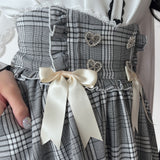 ハートリボンビジューフリルスカート