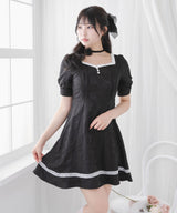 【10/23 10:59までの特別価格】ハートネックお嬢様ワンピース