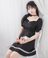 【10/23 10:59までの特別価格】ハートネックお嬢様ワンピース