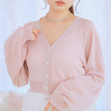 【10/23 10:59までの特別価格】ラメシアークロップドカーディガン【ニット】