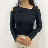 【10/23 10:59までの特別価格】アシメントリーカットデザイントップス【大きいサイズ有】